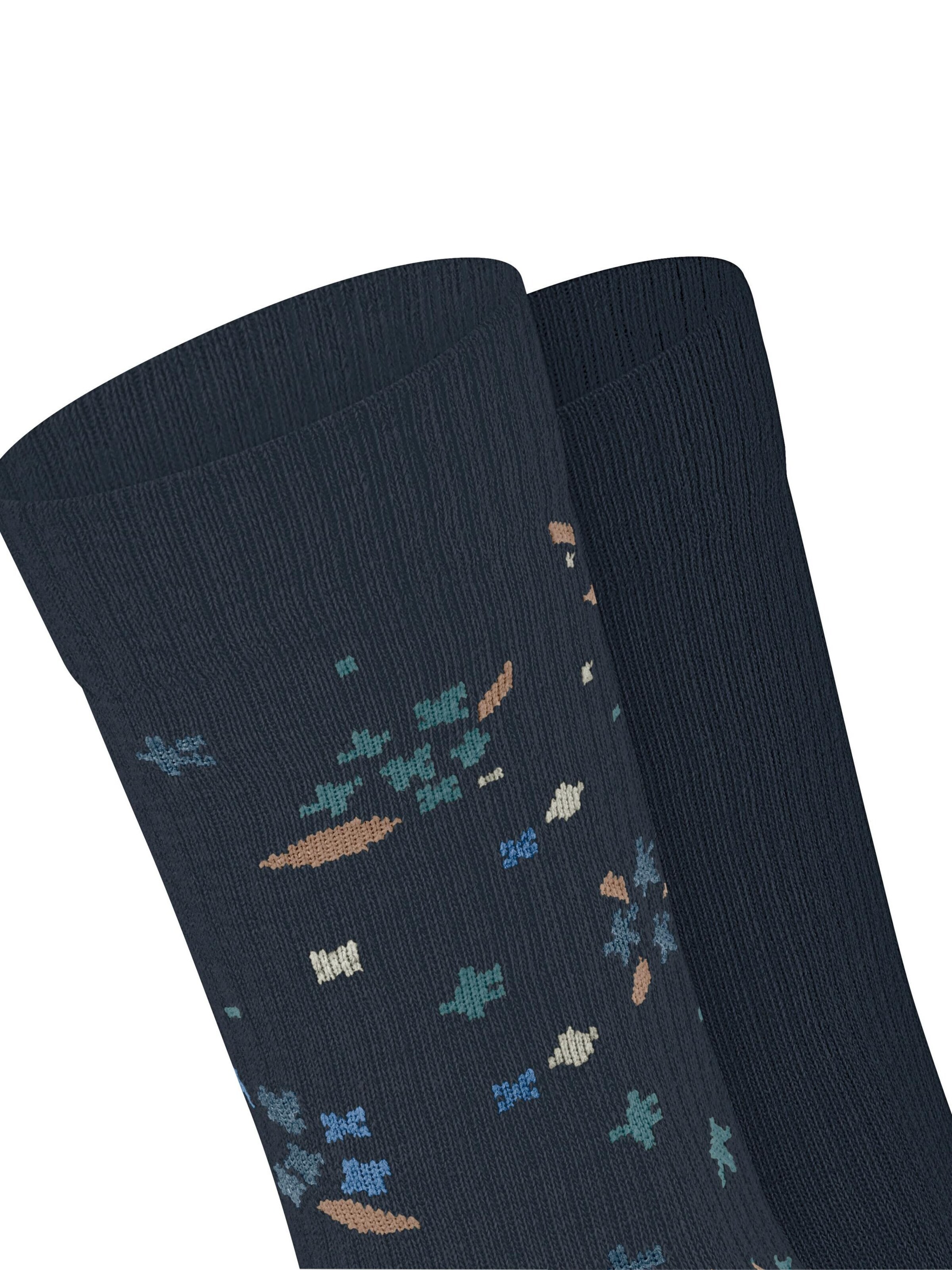 ESPRIT Socks 'Flower Rib 2-Pack' in Blue