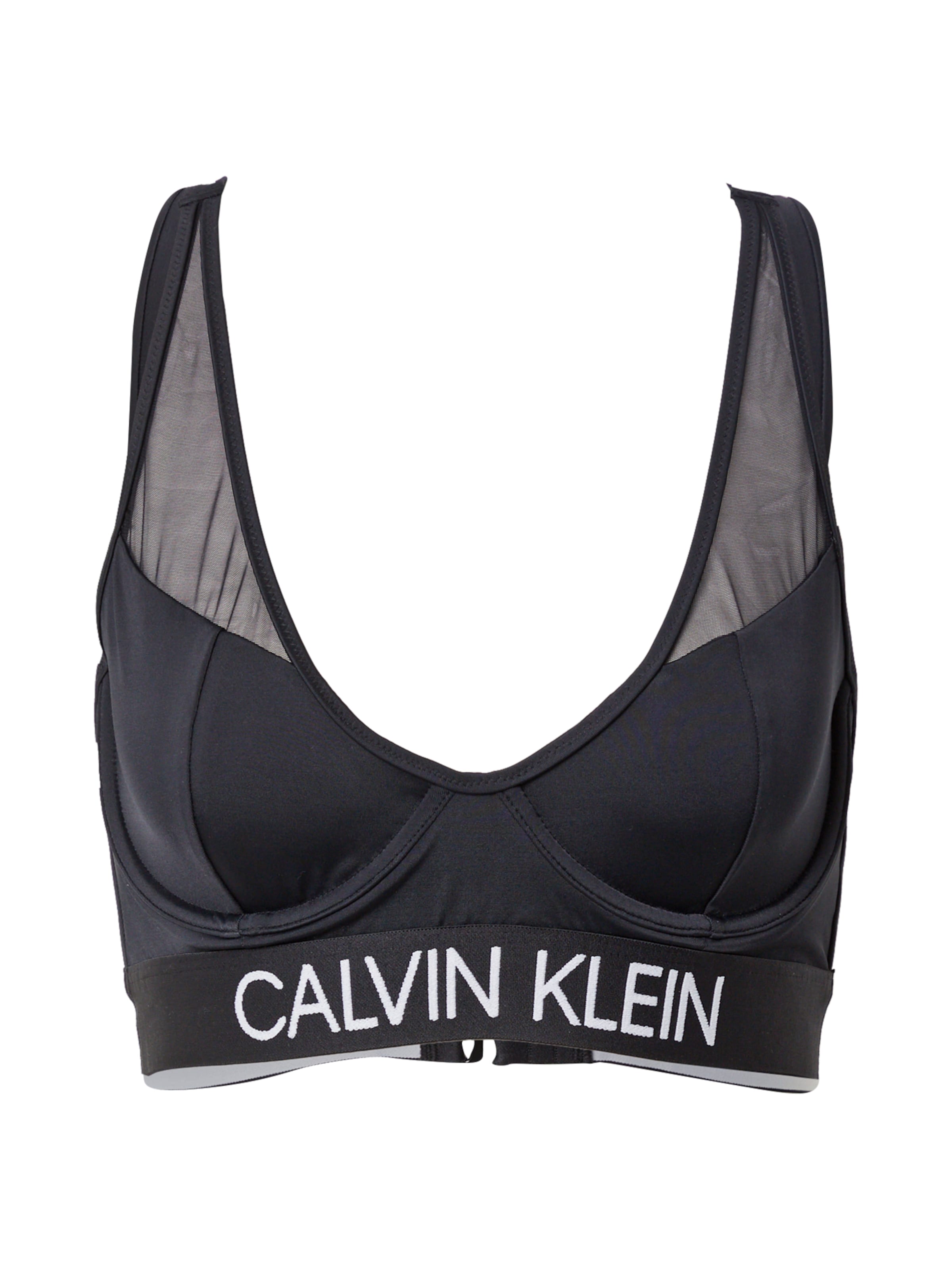 Donna Moda mare Calvin Klein Swimwear Top per bikini in Nero 