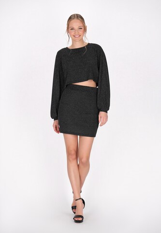 myMo at night Blouse in Schwarz: Vorderseite