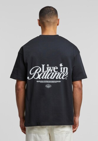 Another Cotton Lab Shirt 'Live in Balance' in Black: front