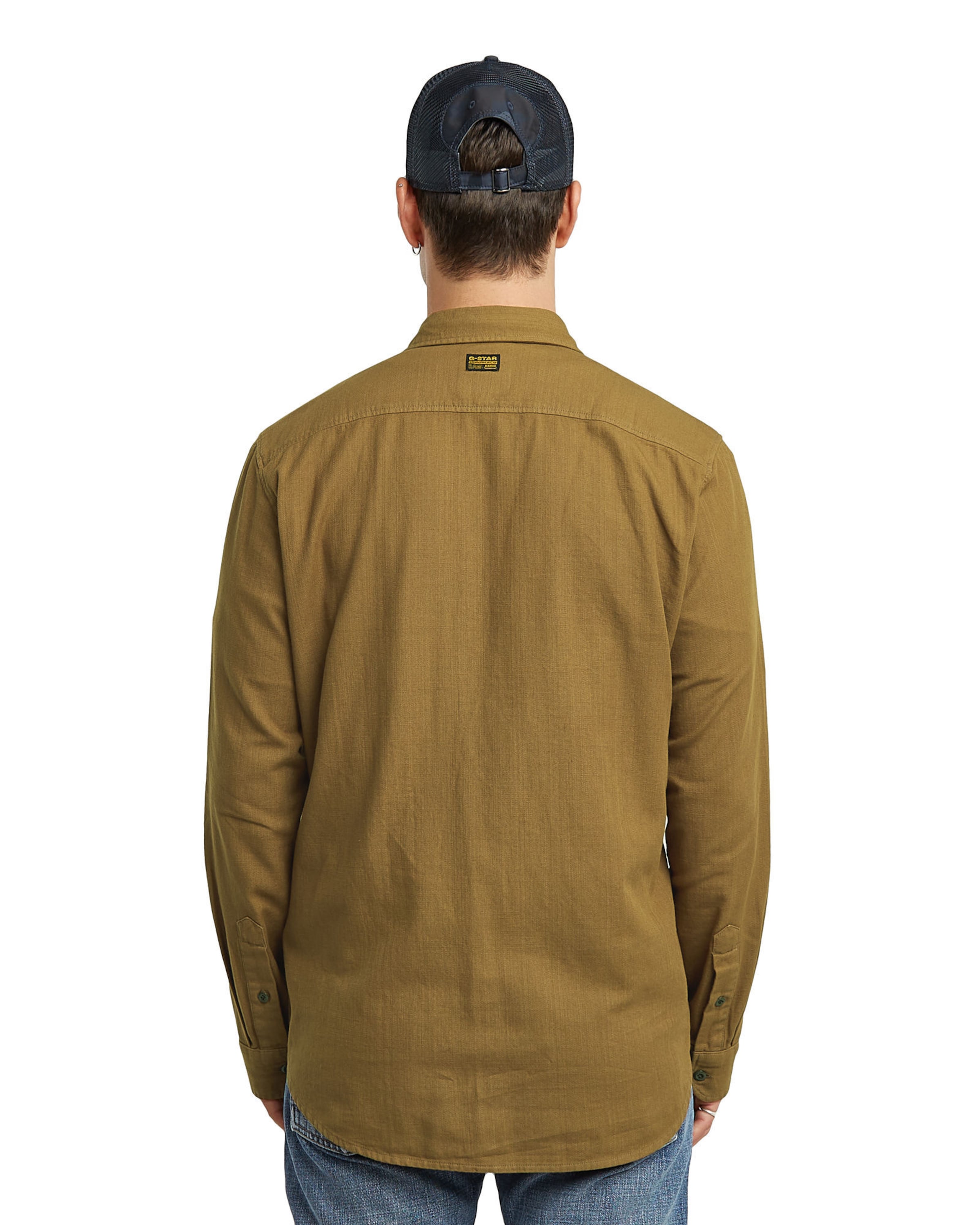 G-STAR Slim fit Overhemd 'Marine' in Bruin