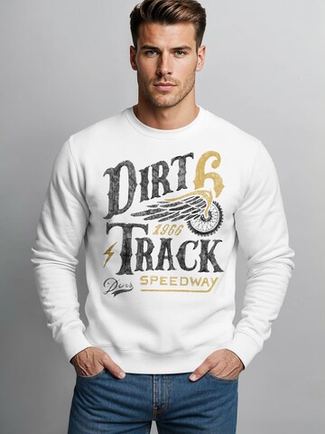 Neverless Sweatshirt 'Dirt Track'‌ in Weiß