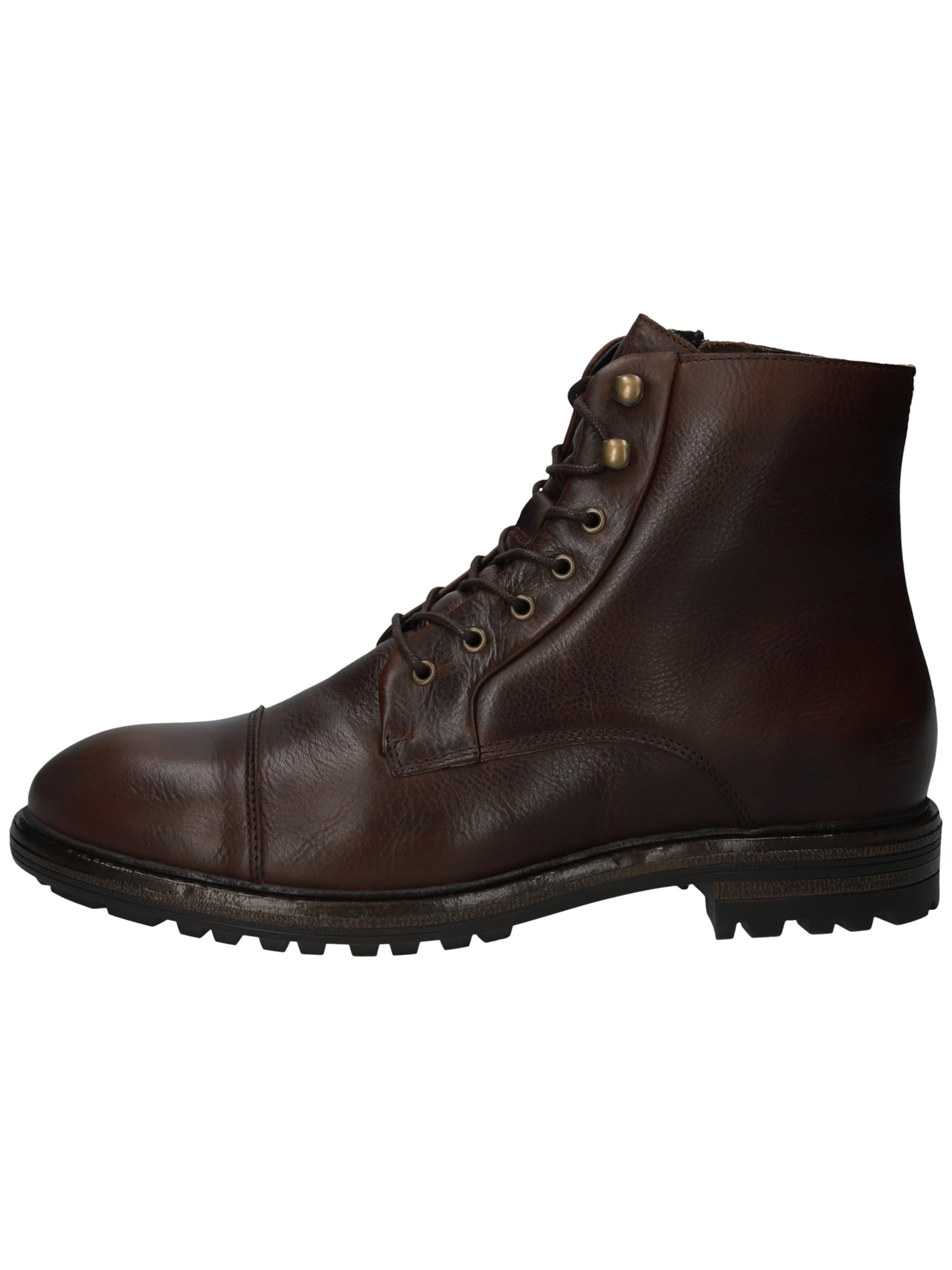 BLACKSTONE Boots med snörning 'Lester UG21' i brun: framsida