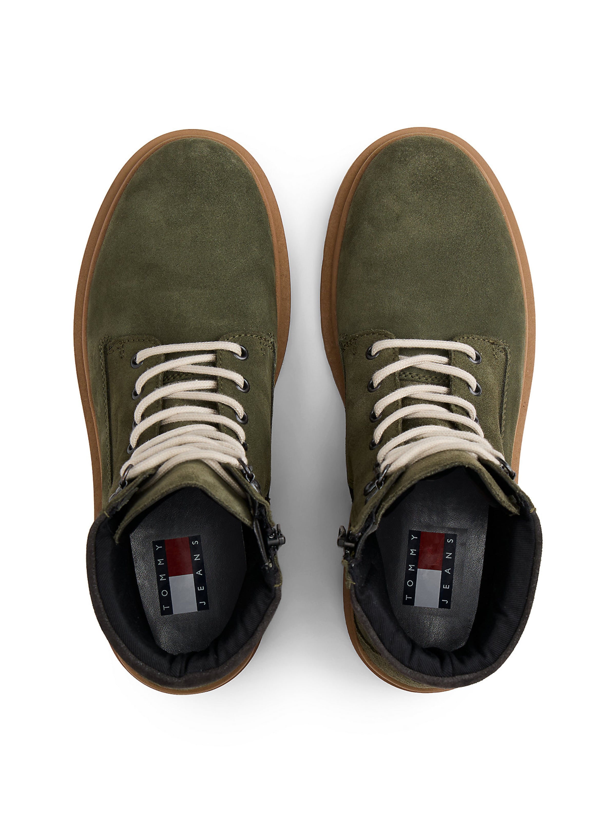 Tommy Jeans Veterboots in Groen