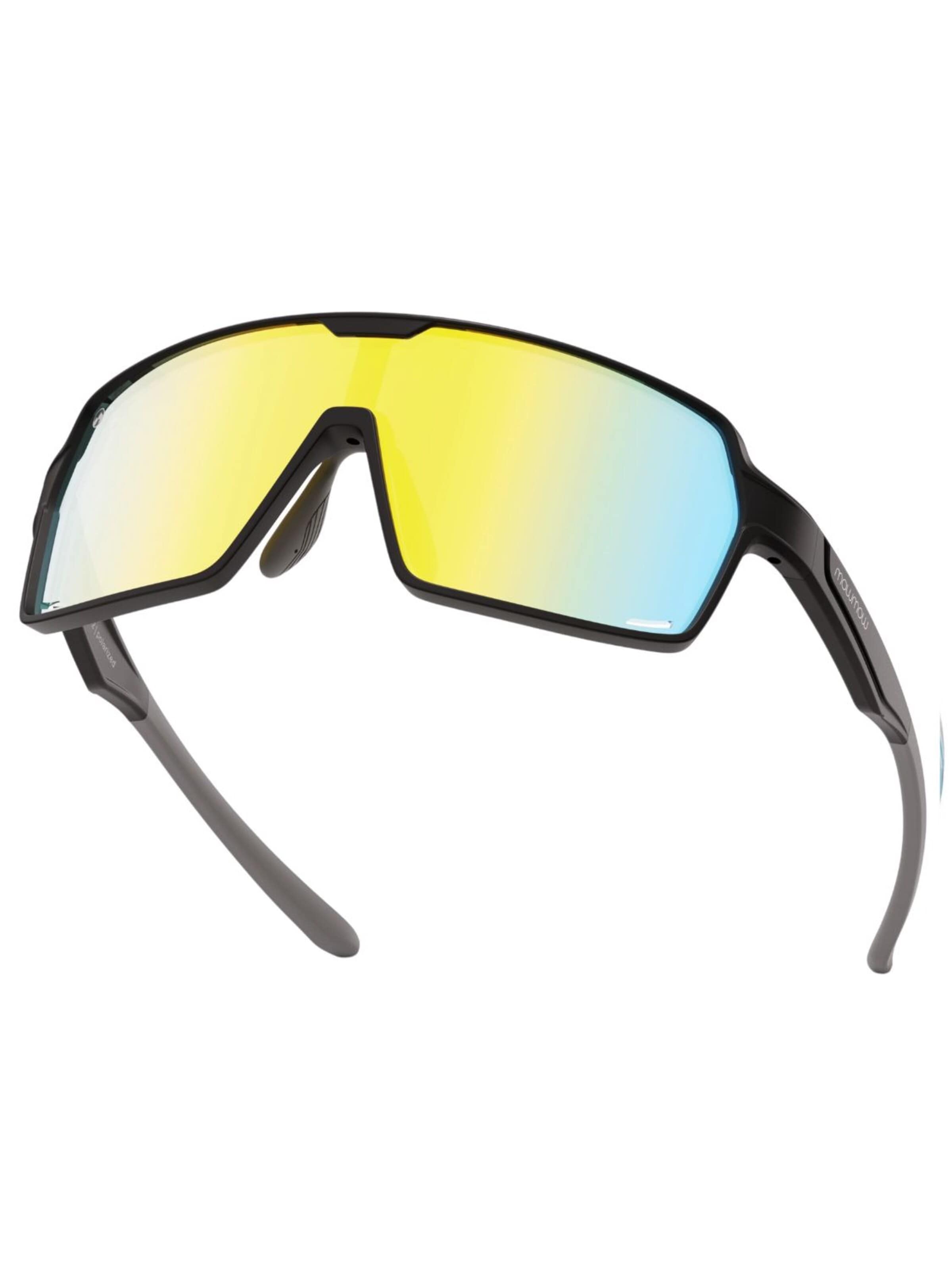 Lunettes de soleil sport 'MowMow Titan Sunglasses - Sports Glasses - Cycling Glasses - Men - Women' Mowmow en or : devant