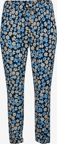 KAFFE CURVE Zúžený Kalhoty 'Tiri' – modrá: přední strana