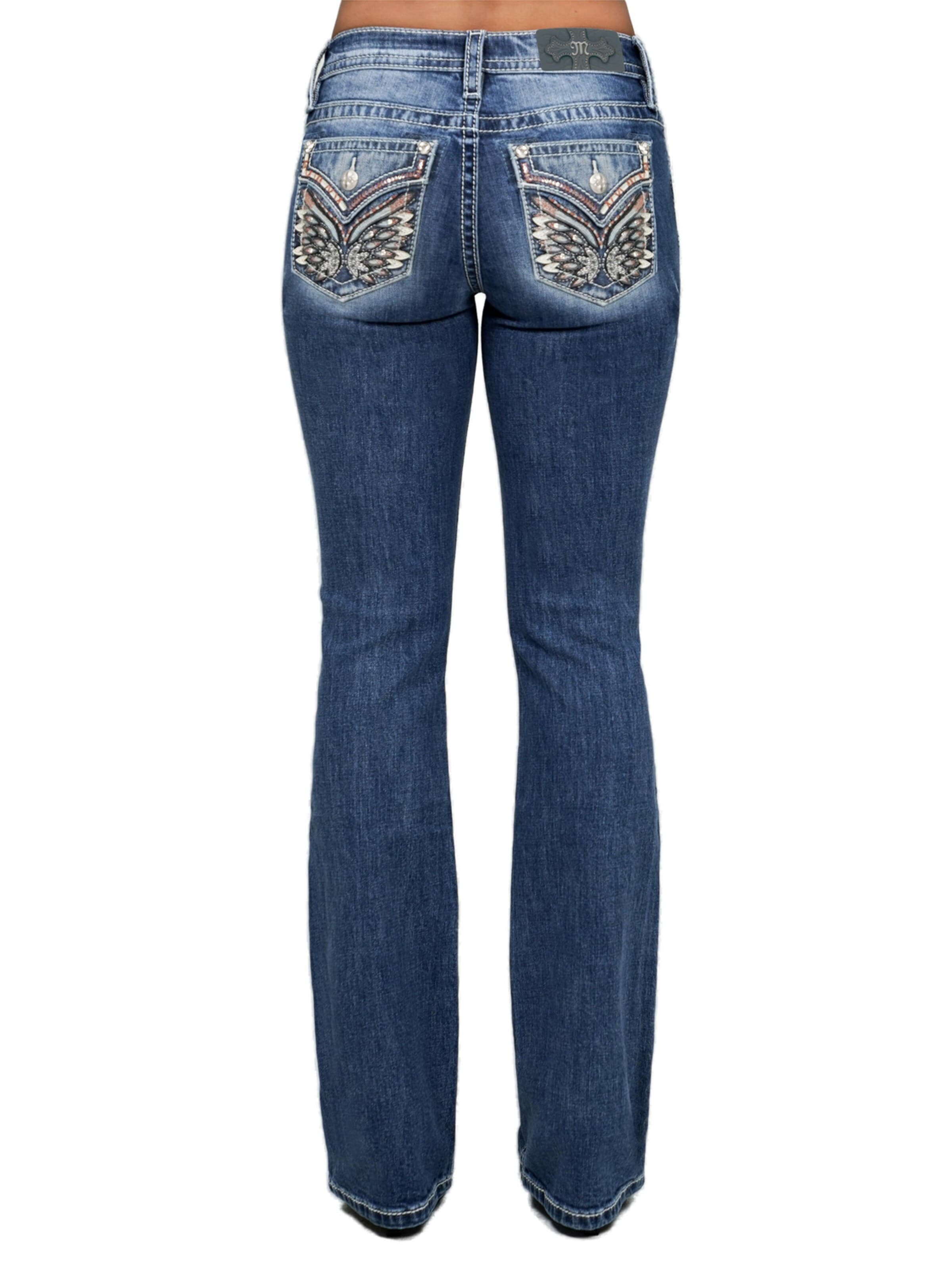 Miss Me Boot cut Jeans 'Miss Me MID-REISE-BOOT- k1517' in Blue