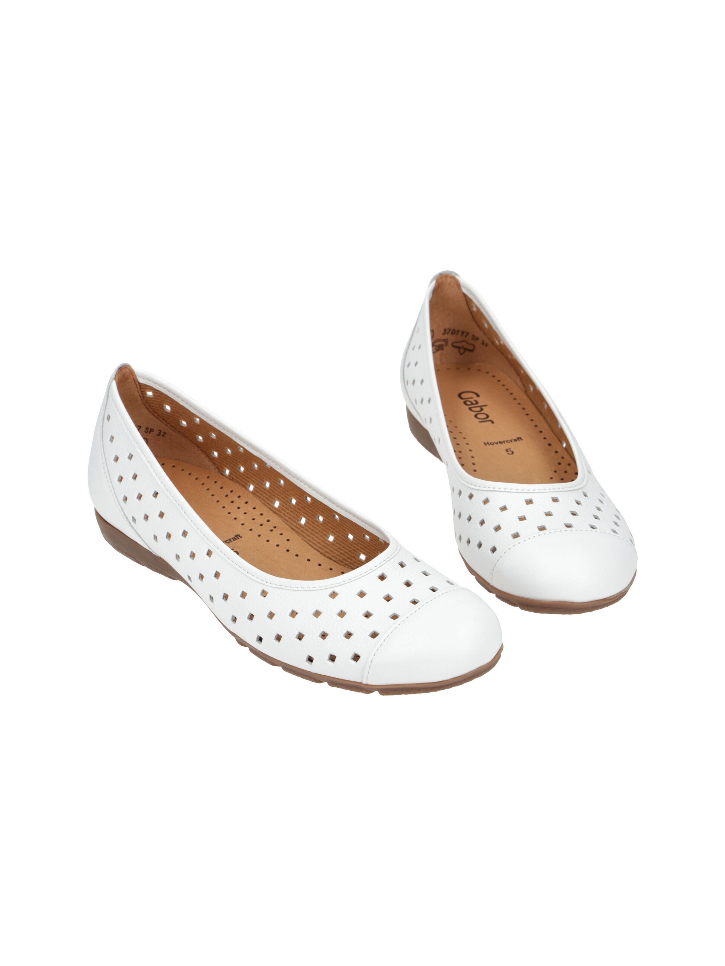 GABOR Ballet Flats in White