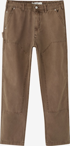 Loosefit Pantalon Pull&Bear en marron : devant