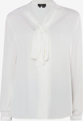 Camicia da donna di faina in bianco: frontale