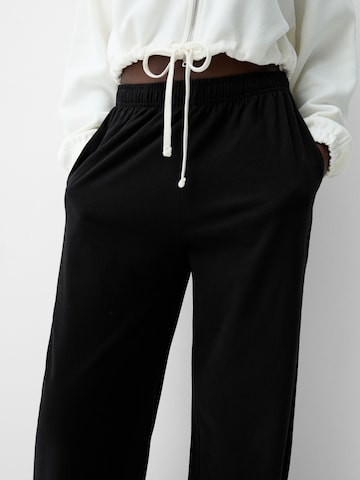 Wide Leg Pantalon Bershka en noir