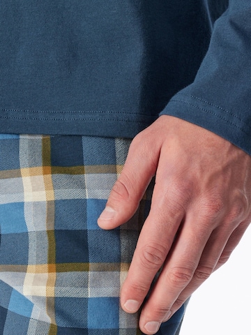 SCHIESSER Pyjama lang 'Casual Essentials'‌ in Blau