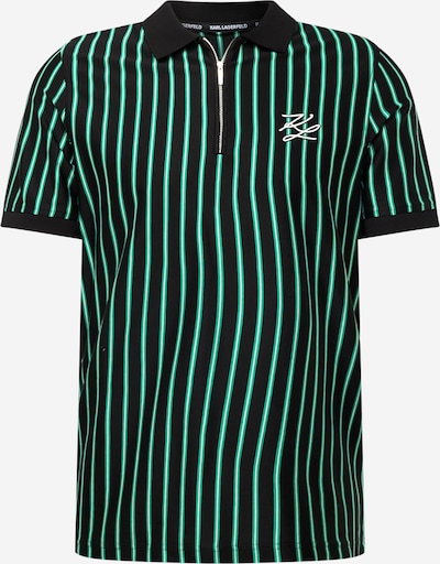 Karl Lagerfeld Bluser & t-shirts i grøn / sort / offwhite, Produktvisning