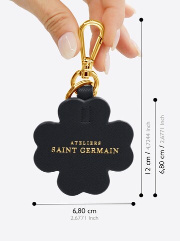 Ateliers Saint Germain Schlüsselanhänger 'Paris Clover' in Schwarz