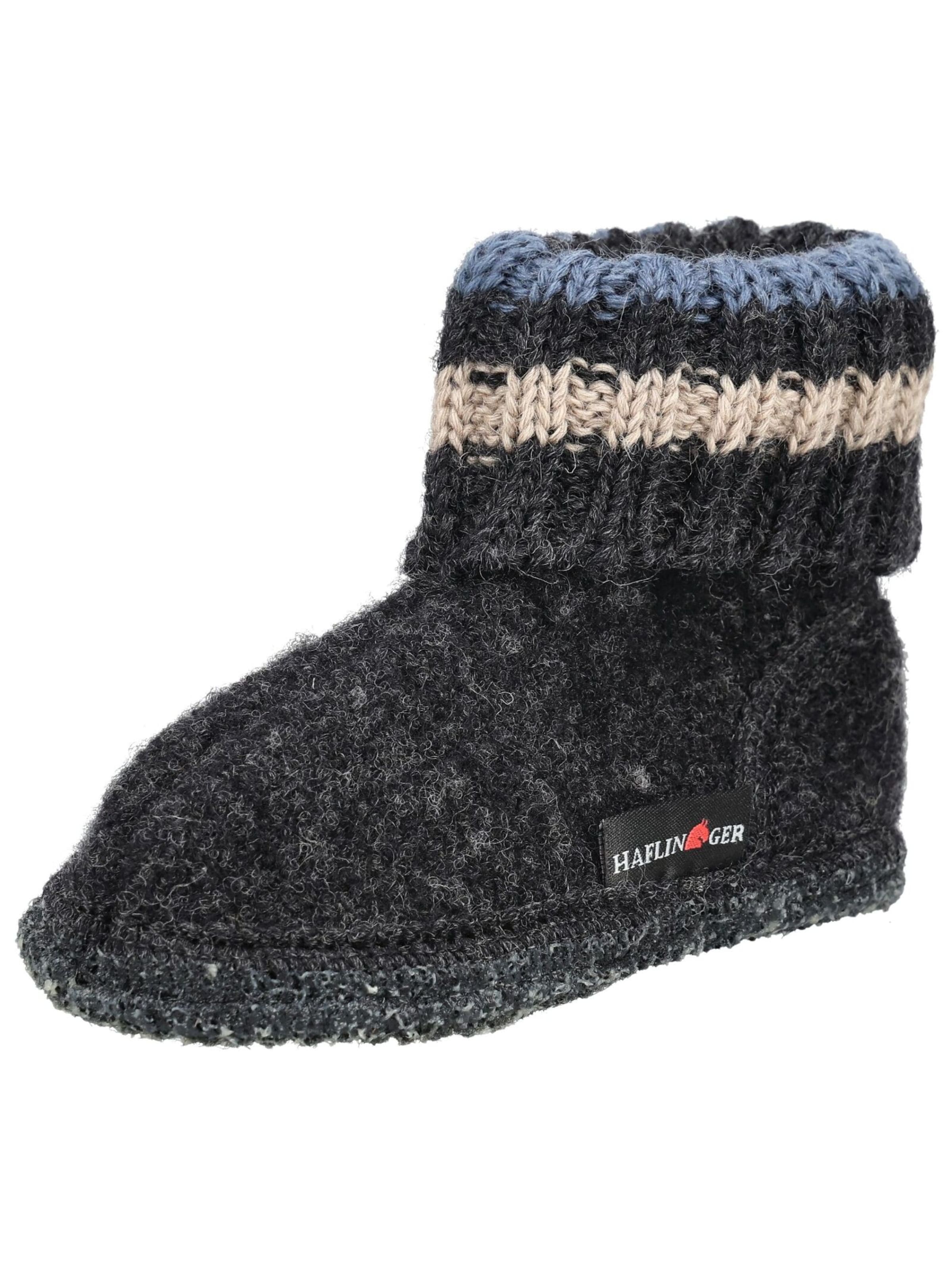 HAFLINGER Huisschoenen in Grijs: voorkant