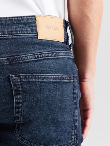 Only & Sons Skinny Farmer 'ONSWARP' - kék