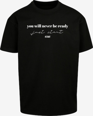 T-Shirt 'Just Start' Merchcode en noir : devant