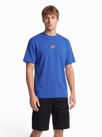 Nike Sportswear Тениска 'PREM ESS' в синьо: отпред