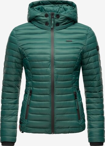 MARIKOO Between-Season Jacket 'Samtpfote' in Green: front