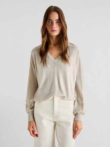 Scalpers Sweater in Beige: front