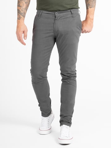 Indumentum Slim fit Chino Pants in Grey: front