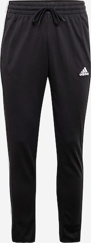 Coupe slim Pantalon de sport 'Essentials' ADIDAS SPORTSWEAR en noir : devant