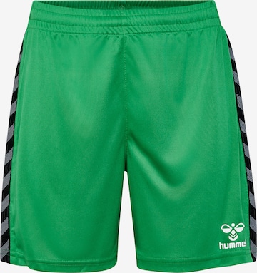 Hummel Sportbroek in Groen: voorkant