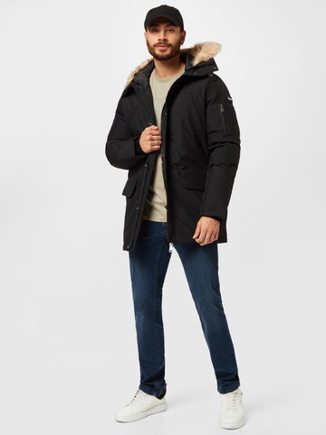 Schott NYC Winterjas 'NELSON' in Zwart