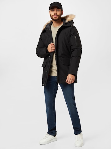 Schott NYC Winterjas 'NELSON' in Zwart