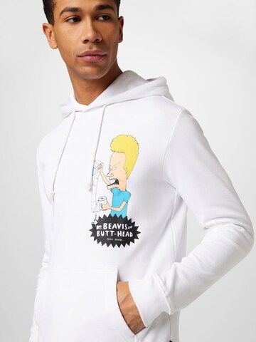 Only & Sons Sweatshirt 'Beavis and Butthead' in White