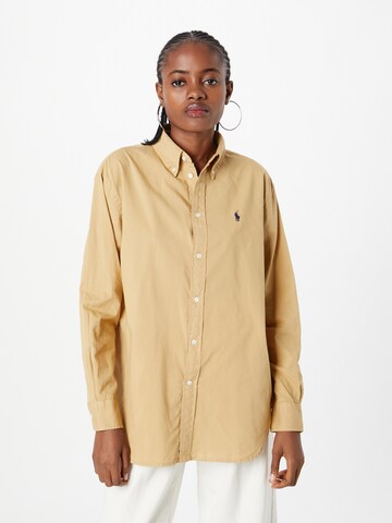 Chemisier Polo Ralph Lauren en beige : devant