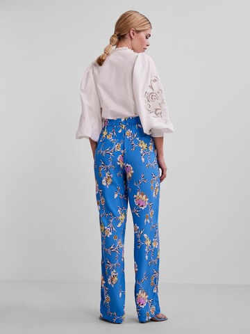 Y.A.S Wide leg Broek 'Indigo' in Blauw