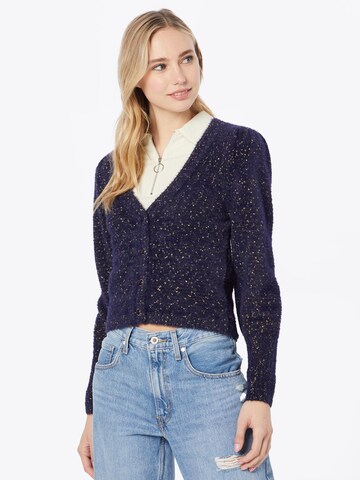 ONLY Knit cardigan 'ROSETTE' in Blue: front