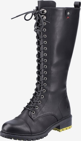 RIEKER Lace-up boot in Black: front