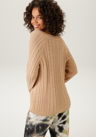 Aniston CASUAL Sweater in Beige: front