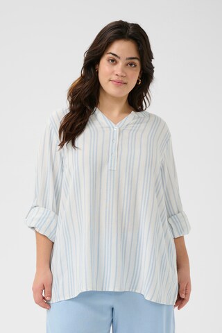 KAFFE CURVE Blouse 'KCMille' in White: front