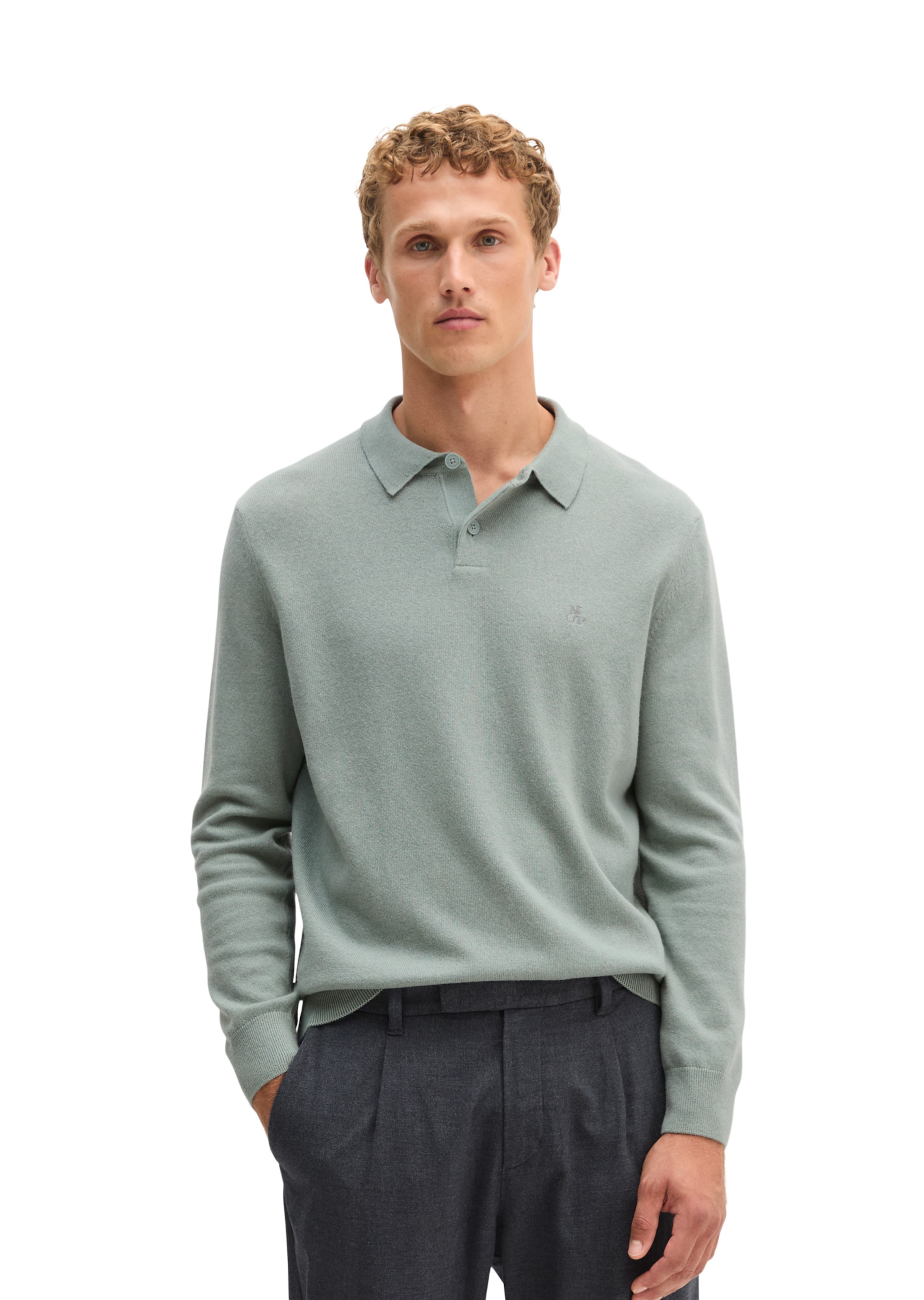 Marc O'Polo Shirt in Groen: voorkant