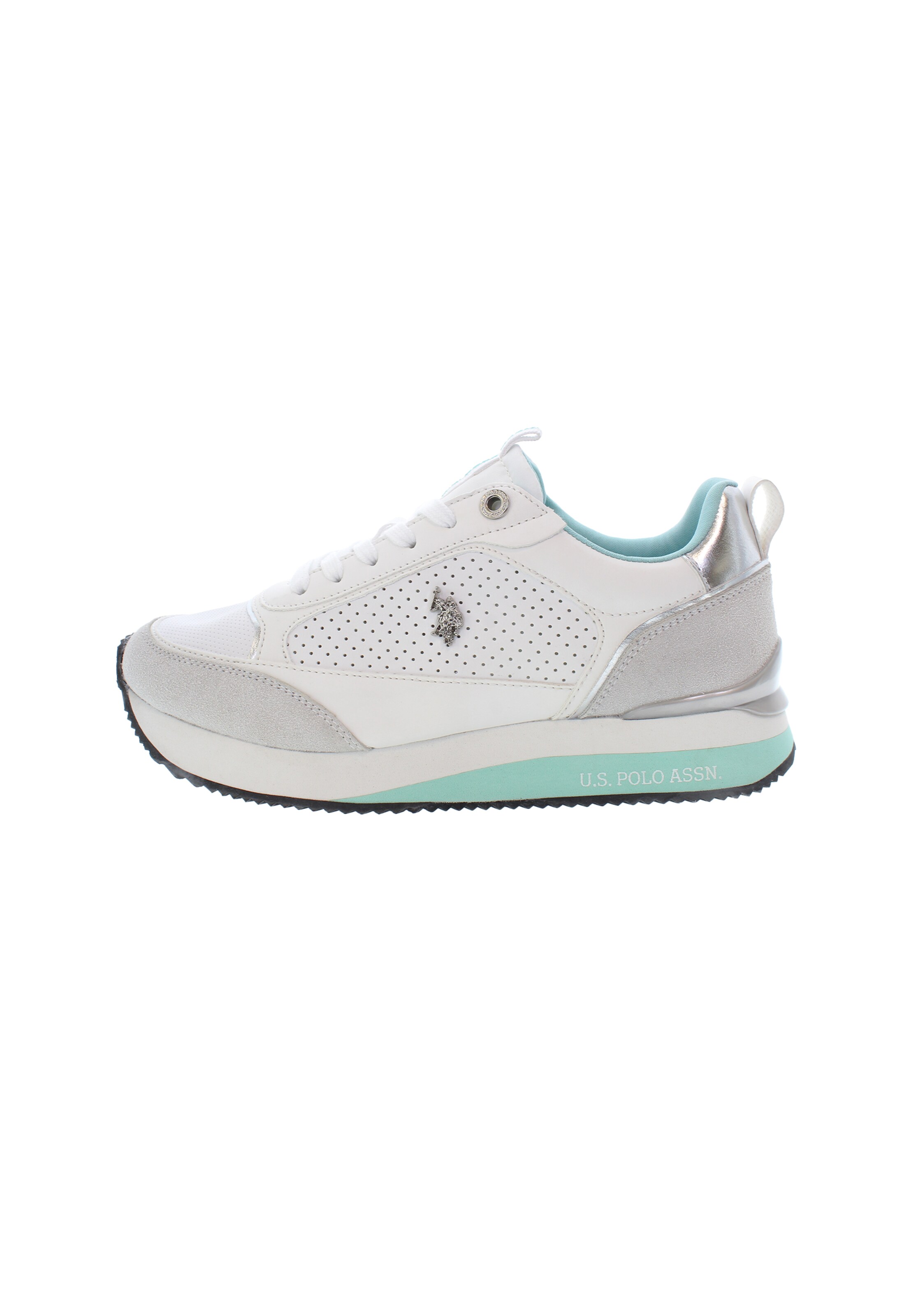U.S. POLO ASSN. Sneakers laag 'FRISBY002W/5YN2' in Wit: voorkant