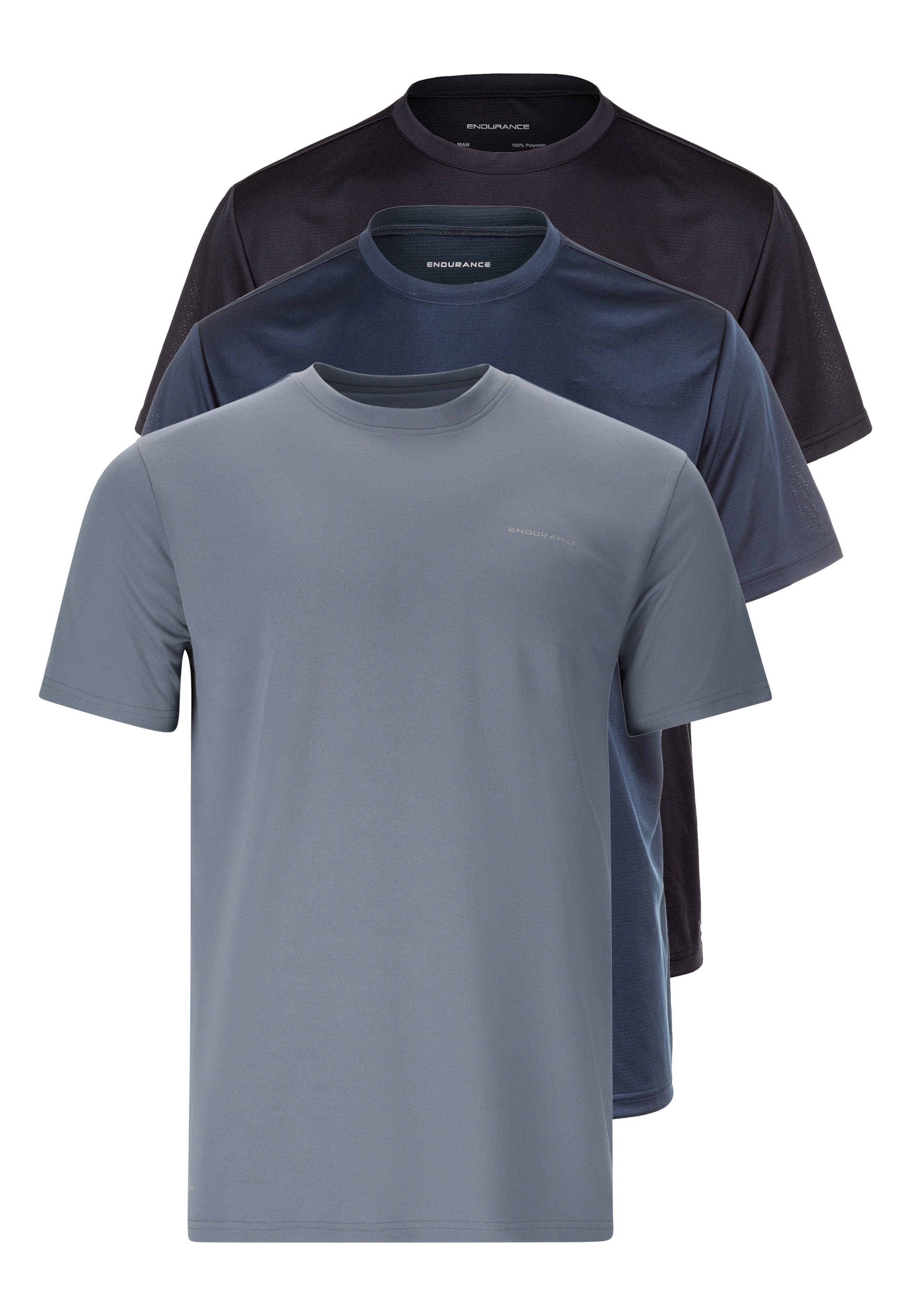 ENDURANCE Performance shirt 'Vernon V2' in M in Blue / Grey / Black, Item view