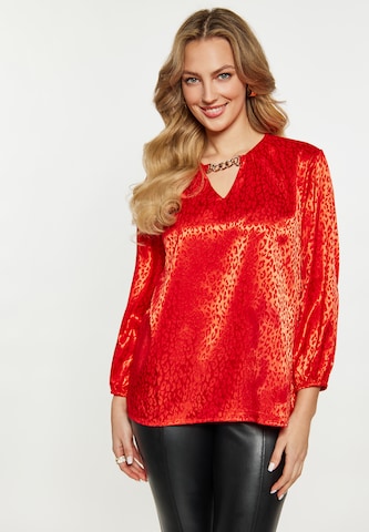 faina Blouse in Rood: voorkant