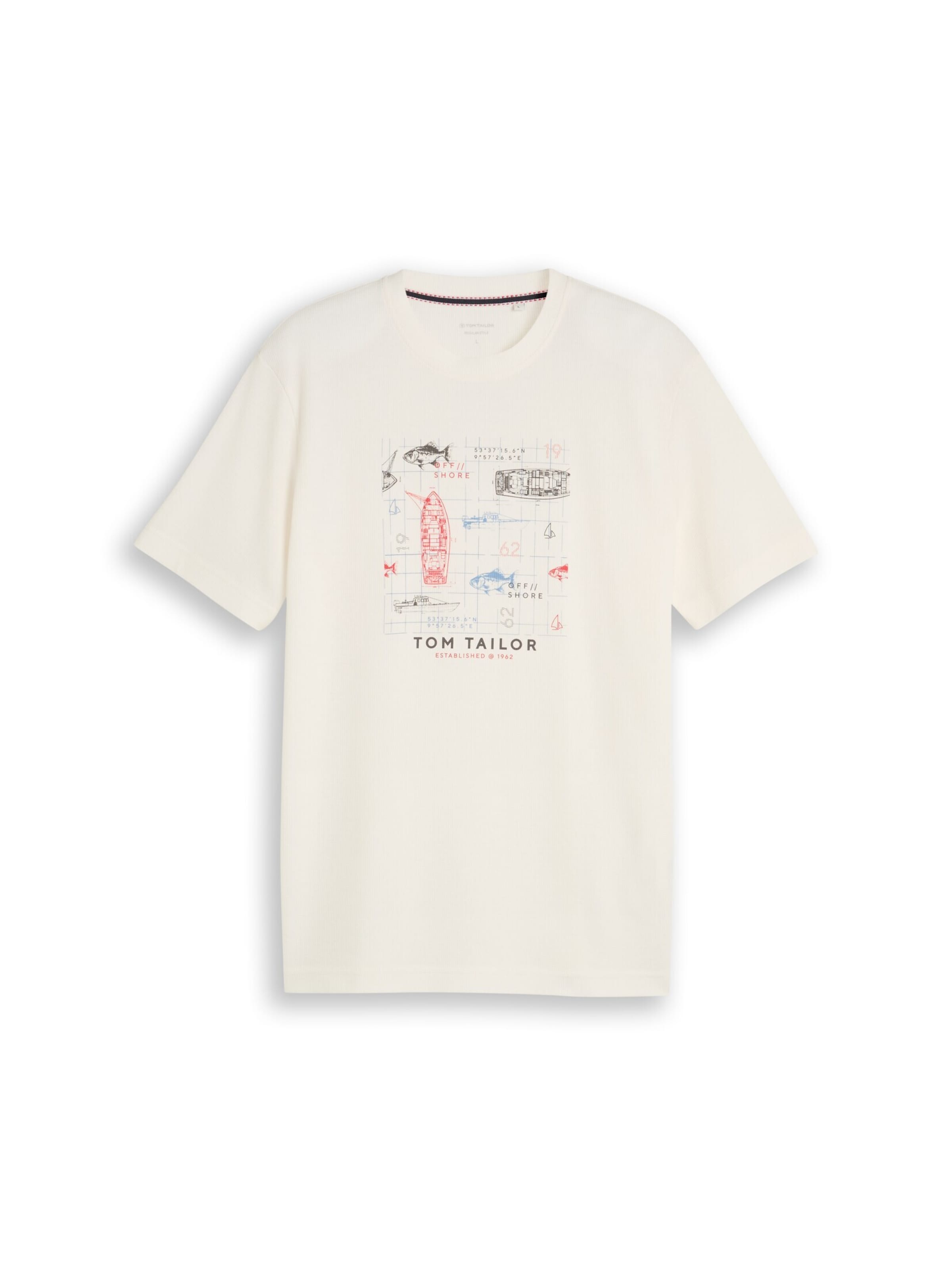 TOM TAILOR T-Shirt in Weiß: Vorderseite