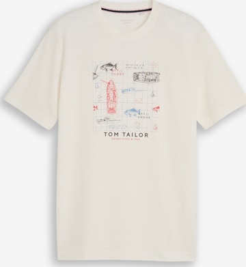 TOM TAILOR T-Shirt in Weiß: Vorderseite