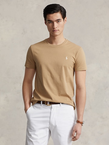 Coupe regular T-Shirt Polo Ralph Lauren en beige : devant