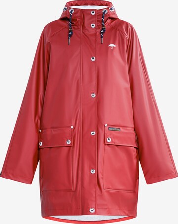 Schmuddelwedda Raincoat in Red: front