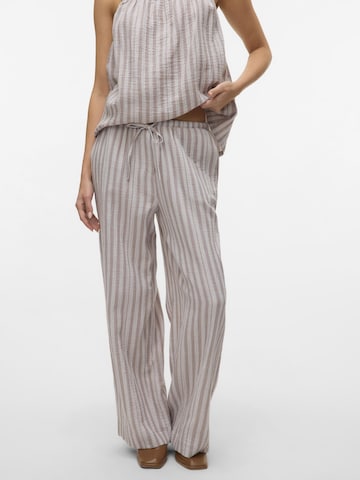 VERO MODA Wide Leg Bukser 'VMNanna' i grå: forside