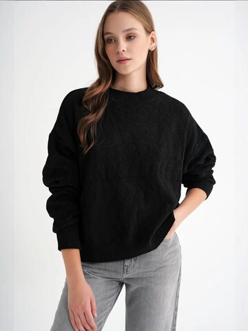 MixRay Pullover in Schwarz: Vorderseite