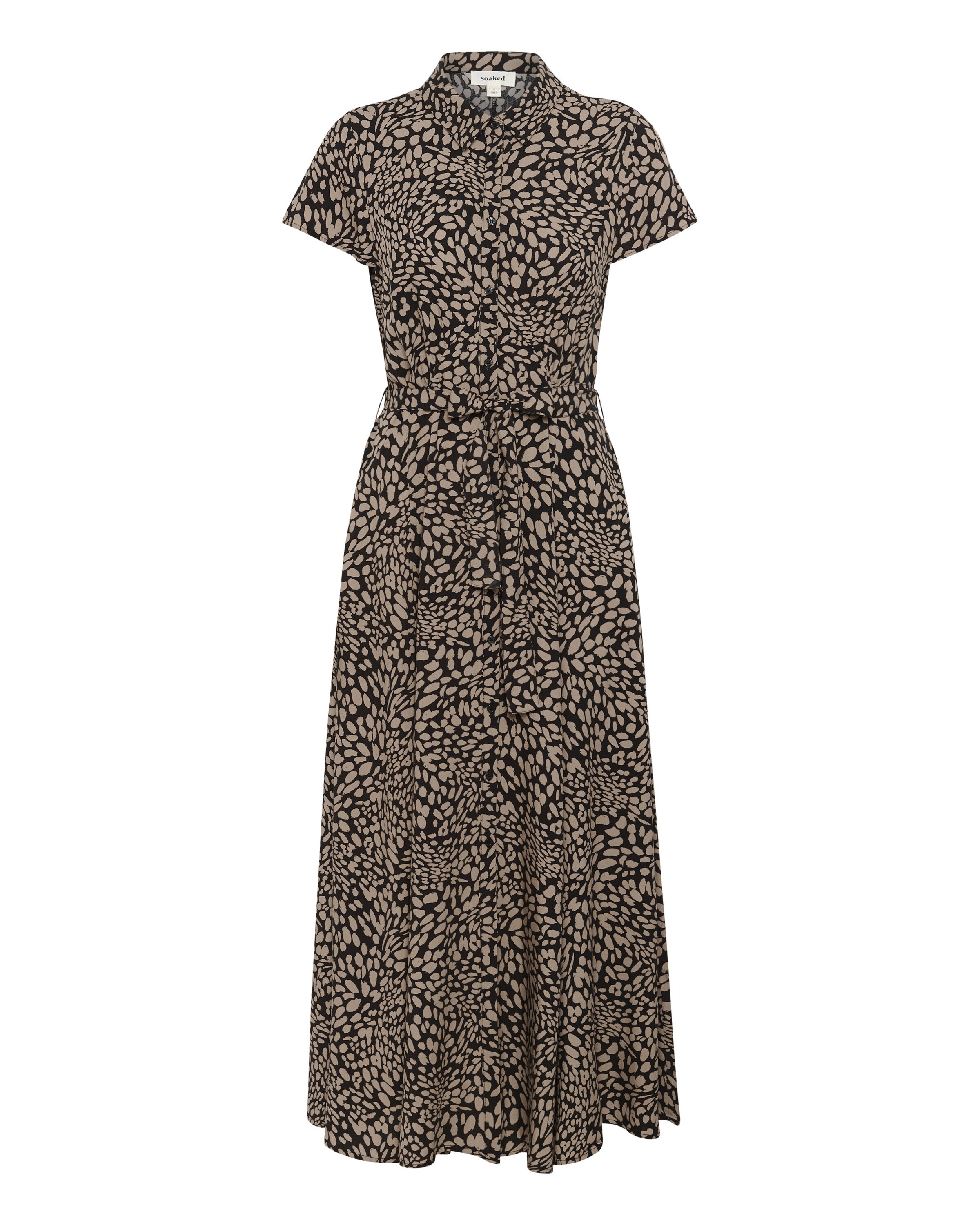 SOAKED IN LUXURY Blousejurk 'Naya Arjana' in Zwart: voorkant