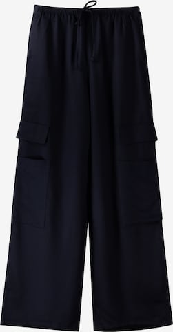 Bershka Loosefit Cargobukser i sort: forside