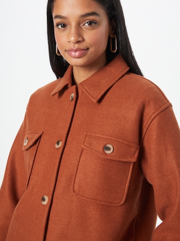 PIECES Between-Season Jacket 'Judy' in Brown