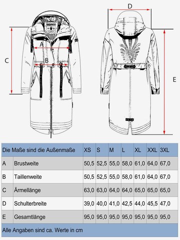 NAVAHOO - Parka meia-estação 'Josinaa' em bege